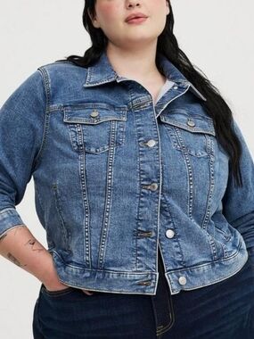 Torrid - Blue Denim Jacket with Classic Stitching